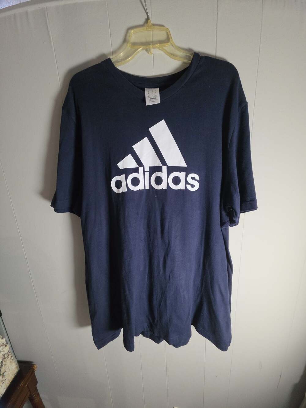 Adidas Men's Dark Blue Graphic Logo Short Sleeve T-Shirt Size 2XL